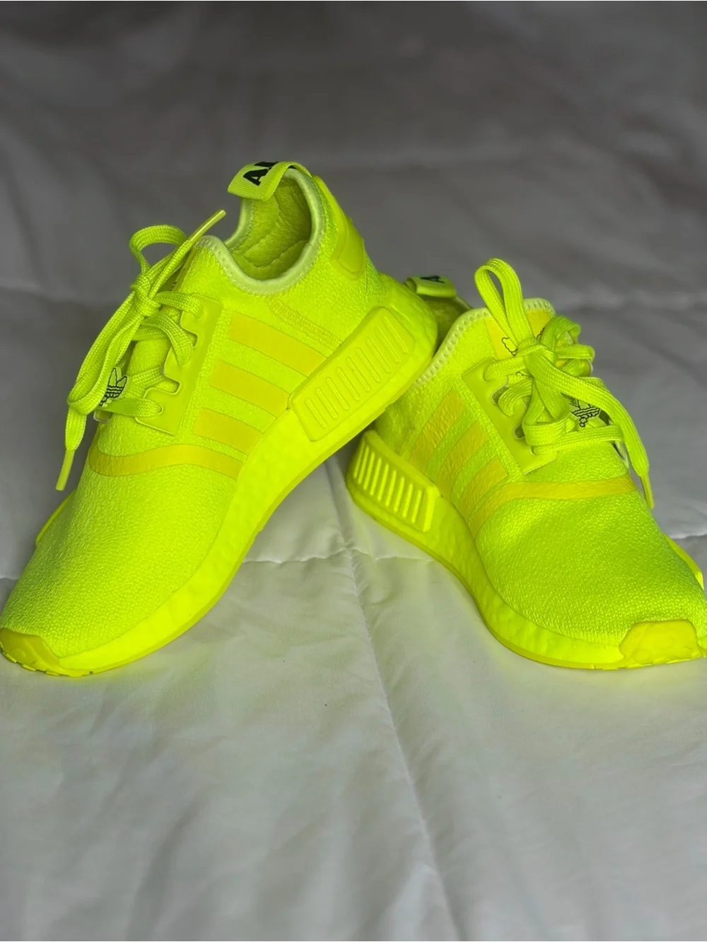 Adidas Neon Yellow NMD-Style Athletic Shoes